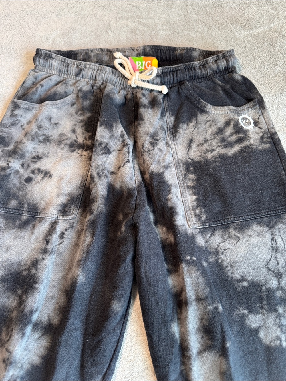Big Bud Press Classic Jogger Sweatpants Black Magic Waters Tie Dye Size Medium - Picture 6 of 15